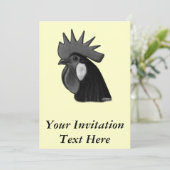 Minorca Rooster Head Einladung (Stehend Vorderseite)