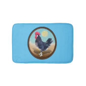 Minorca Rooster Vintag Oval Badematte (Vorderseite)