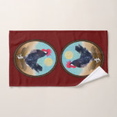 Minorca Rooster Vintag Oval Badhandtuch Set (Handtuch)