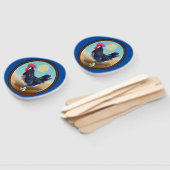 Minorca Rooster Vintag Oval Fächer (Non-assembled)