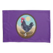 Minorca Rooster Vintag Oval Kissenbezug (Vorderseite-Links)