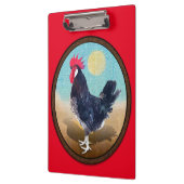 Minorca Rooster Vintag Oval Klemmbrett (Links)
