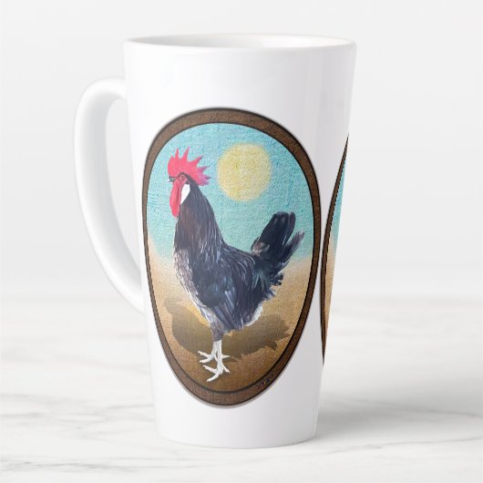 Minorca Rooster Vintag Oval Milchtasse (Linke Ecke)