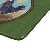 Minorca Rooster Vintag Oval Schneidebrett (Ecke)