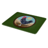 Minorca Rooster Vintag Oval Schneidebrett (Ecke)