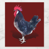 Minorca Rooster Weinetikett (Einzelnes Label)
