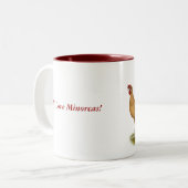 Minorcas Buff Pair Zweifarbige Tasse (Vorderseite Links)