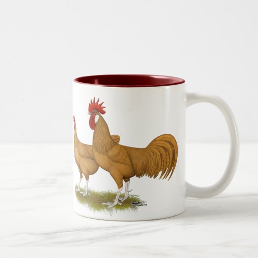 Minorcas Buff Pair Zweifarbige Tasse (Rechts)