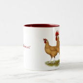 Minorcas Buff Pair Zweifarbige Tasse (Mittel)