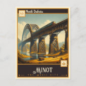 Minot, North Dakota | VINTAG Postkarte (Vorderseite)