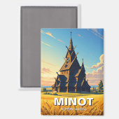 Minot Park North Dakota Magnet (Vorderseite/Rückseite)