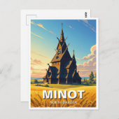 Minot Park North Dakota Postkarte (Vorne/Hinten)
