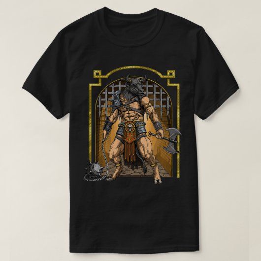 Minotaur Ancient Greek Mythology Bull Mythical Cre T-Shirt (Design vorne)
