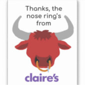 Minotaur-Aufkleber Aufkleber (Vorderseite)