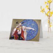 Minotaur mit Mosaikkarte Karte (Gelbe Blume)