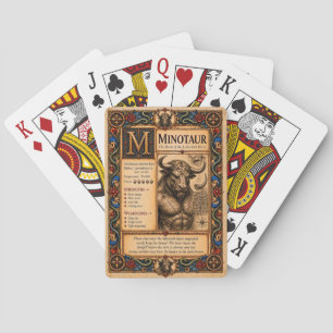 Minotaur, mittelalterliche Bestiarien-Kunst Spielkarten