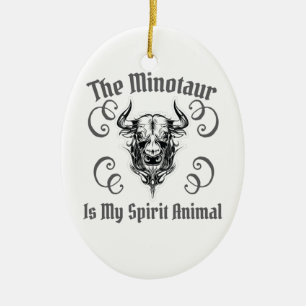 Minotaur My Spirit Animal Alcient Griechische Myth Keramik Ornament