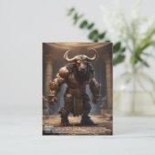 Minotaur Postkarte (Stehend Vorderseite)