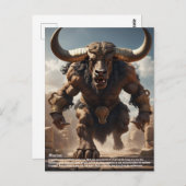 Minotaur Postkarte (Vorne/Hinten)