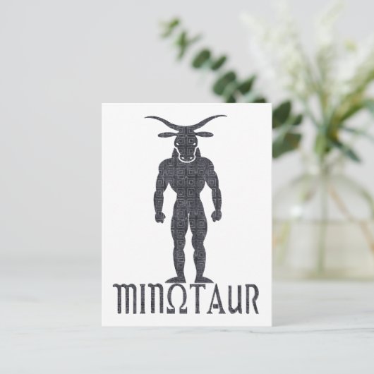 Minotaur Postkarte (Stehend Vorderseite)