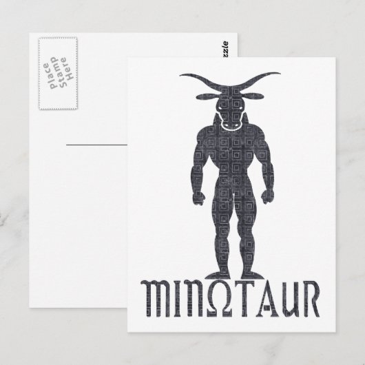 Minotaur Postkarte (Vorne/Hinten)