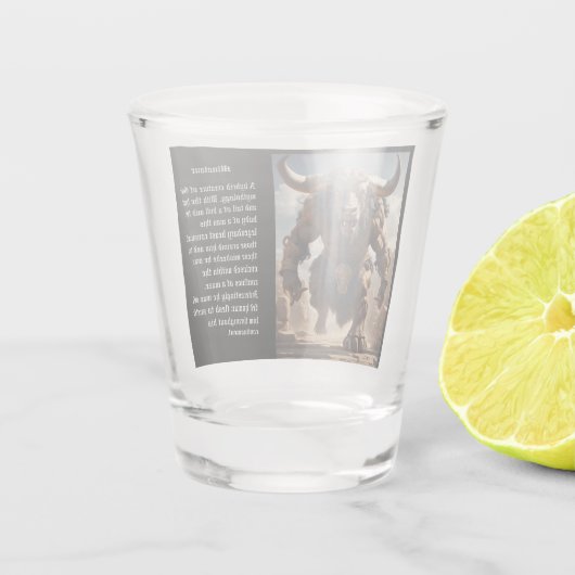 Minotaur  schnapsglas (Rückseite)