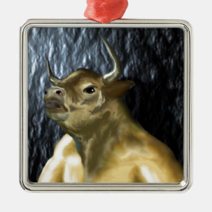 Minotaur Silbernes Ornament