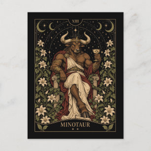 Minotaur, Sternenlicht-Tarot-Kunst Postkarte