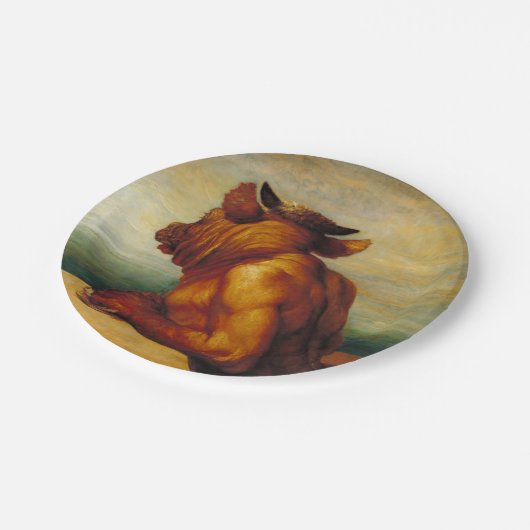 Minotaur (von George Frederic Watts) Pappteller (Schrägansicht)