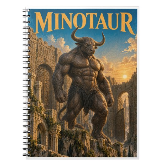 Minotaurus, Gothic Fantasy Monster Notizblock (Vorderseite)