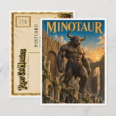 Minotaurus, Gothic Fantasy-Monster Postkarte (Vorne/Hinten)