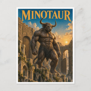 Minotaurus, Gothic Fantasy-Monster Postkarte