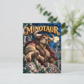 Minotaurus, Paper Cut Monster Postkarte (Stehend Vorderseite)