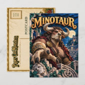 Minotaurus, Paper Cut Monster Postkarte (Vorne/Hinten)