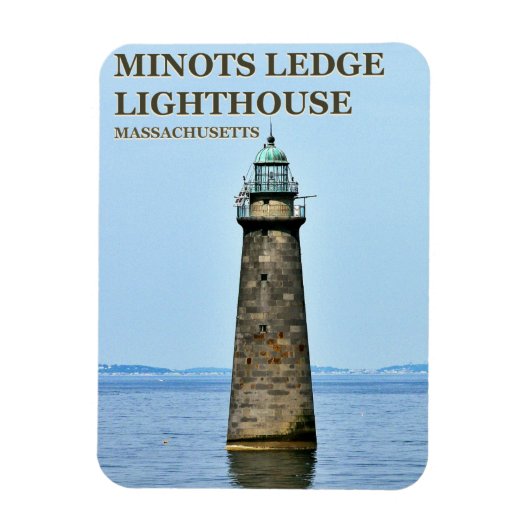 Minots Ledge Leuchtturm, Massachusetts FotoMagnet Magnet (Vertikal)