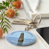 Minots Ledge Leuchtturm Massachusetts Keyring Schlüsselanhänger (Seite)