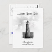 Minot's Ledge Light - Massachusetts Postkarte (Vorne/Hinten)