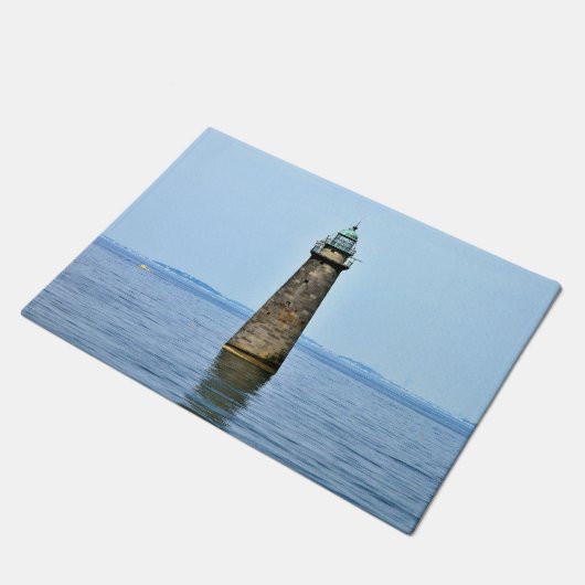 Minots Ledge Lighthouse Massachusetts Door Mat Fußmatte (Schrägansicht)