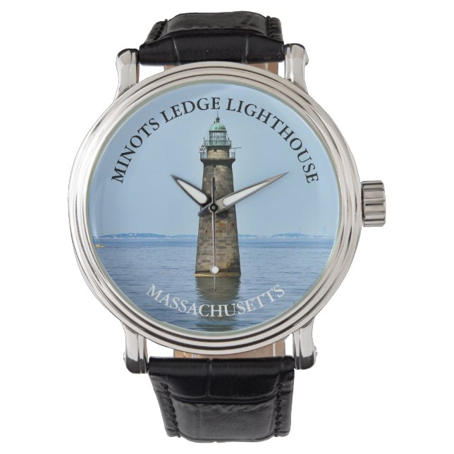 Minots Ledge Lighthouse Massachusetts eWatch Armbanduhr (Vorderseite)