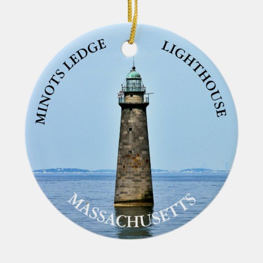 Minots Ledge Lighthouse Massachusetts Ornament (Vorne)