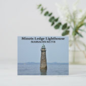 Minots Ledge Lighthouse, Massachusetts Postkarte (Stehend Vorderseite)