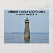 Minots Ledge Lighthouse, Massachusetts Postkarte (Vorderseite)