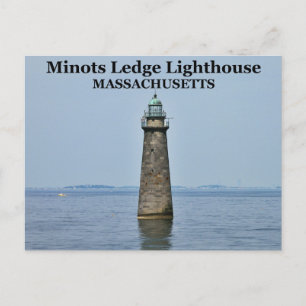 Minots Ledge Lighthouse, Massachusetts Postkarte