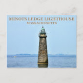 Minots Ledge Lighthouse, Massachusetts Postkarte (Vorderseite)