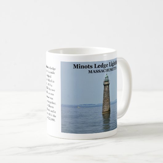 Minots Ledge Lighthouse, Massachusetts Tasse (VorderseiteRechts)