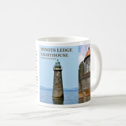 Minots Ledge Lighthouse, Massachusetts Tasse (VorderseiteRechts)
