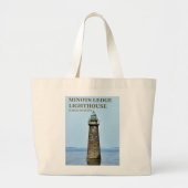 Minots Ledge Lighthouse Massachusetts Tote Bag Jumbo Stoffbeutel (Vorne)