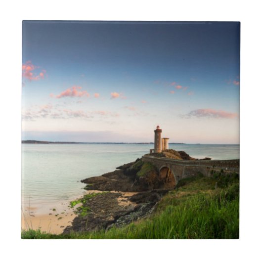 Minou Leuchtturm | Frankreich Bretagne Finistere Fliese (Vorderseite)