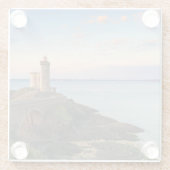 Minou Leuchtturm in Frankreich Glasuntersetzer (Rückseite)