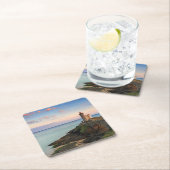 Minou Leuchtturm in Frankreich Rechteckiger Pappuntersetzer (Vor Ort)